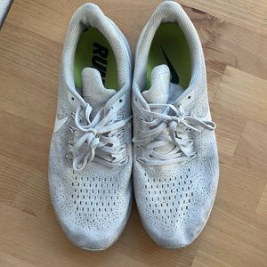 Nike white running shoes